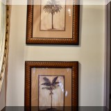 A42. Framed palm trees prints. 